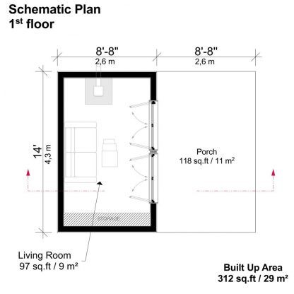 Planos de un cobertizo para patio trasero Kylie - Imagen 4