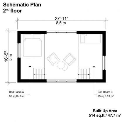 Planos de casa de huéspedes pequeña Sarah - Imagen 4