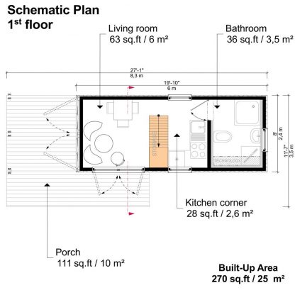 Planos y diseños 2 pisos hogar en contenedor de envío - Imagen 3