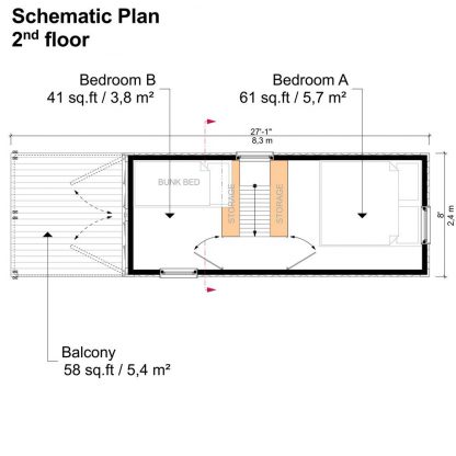 Planos y diseños 2 pisos hogar en contenedor de envío - Imagen 4