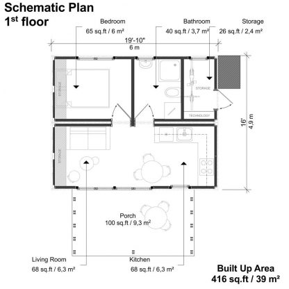 Planos de hogar en contenedor de envío - Imagen 3