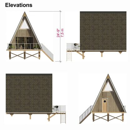 Planos de una cabaña con desván Ruby - Imagen 6