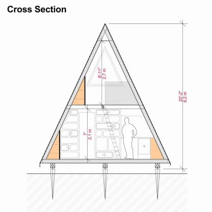 Planos de una cabaña con desván Ruby - Imagen 5