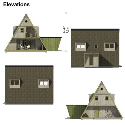 Planos de casa A-frame Evelyn - Imagen 6