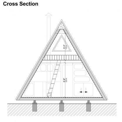 Planos de tiny casa tipo A frame Alexis - Imagen 7