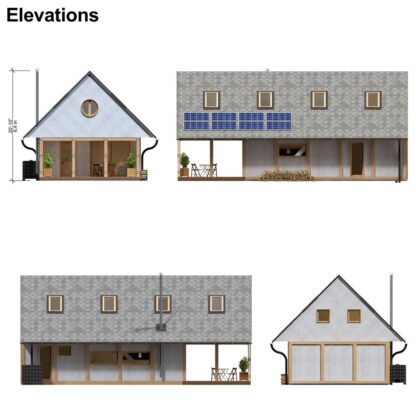 Planos de casa pequeña tipo barndominio - Imagen 7