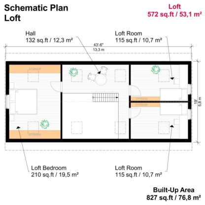 Planos de casa pequeña tipo barndominio - Imagen 3