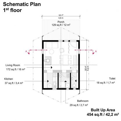 Planos de casa del granero de maíz Lucy - Imagen 4