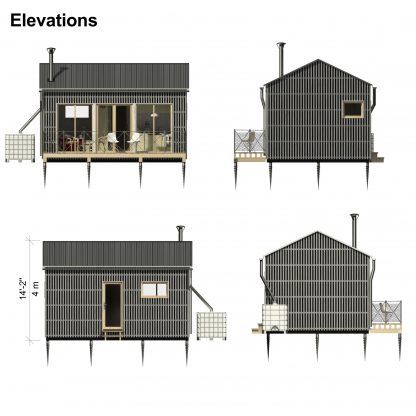 Planos de la cabaña con 1 habitación Cloe - Imagen 4