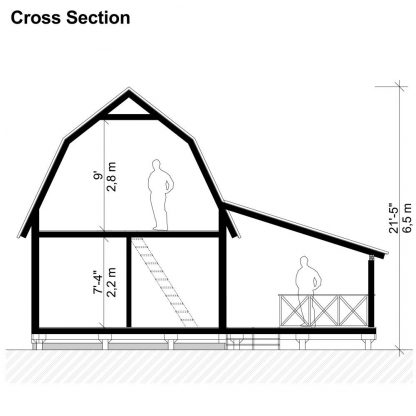 Planos de granero casa con gambrel tejado Oaklynn - Imagen 8