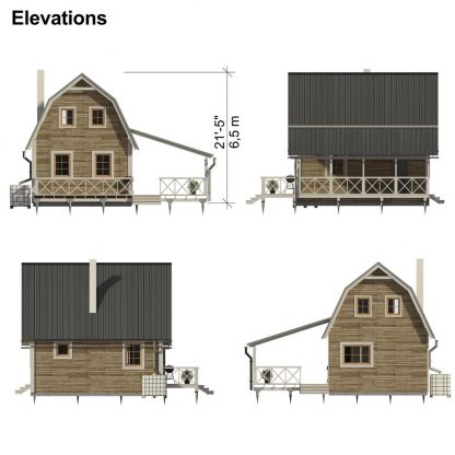 Planos de granero casa con gambrel tejado Oaklynn - Imagen 5