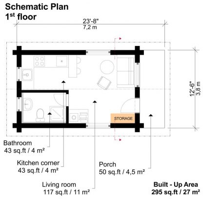 Planos de casa de caza Martha - Imagen 4