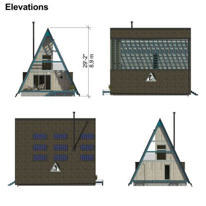 Planos de casa moderna A-frame Rebecca - Imagen 7