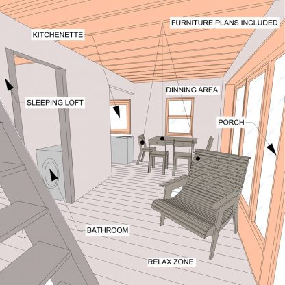 Planos de cabaña moderna Victoria - Imagen 3