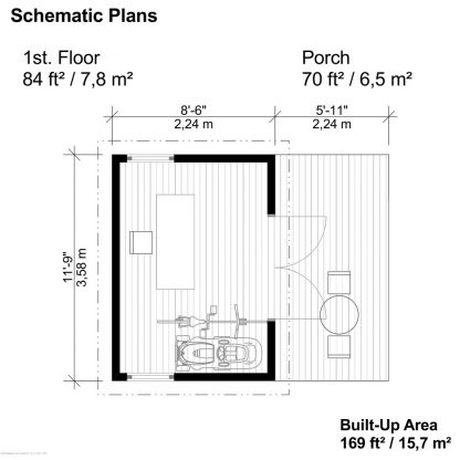 Planos de cobertizo de jardín moderno Suzy - Imagen 2