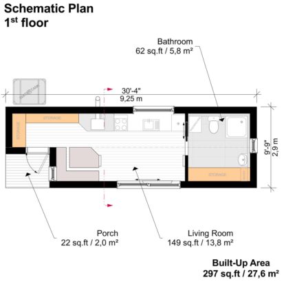 Planos de casa pequeña off-the-grid Eli - Imagen 2