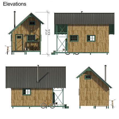 Planos de cabaña de un dormitorio Shirley - Imagen 6