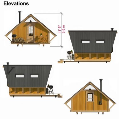 Planos de construcción de cobertizo Leah - Imagen 7