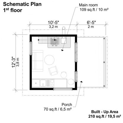 Planos de cobertizo y casa de huéspedes Joyce - Imagen 4