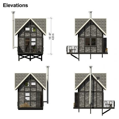 Planos de casita con desván Frances - Imagen 3