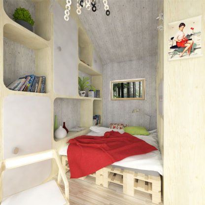 Planos de la cabaña con 1 habitación Cloe - Imagen 6