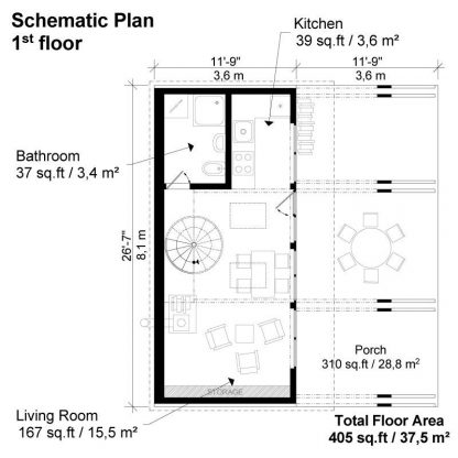 Planos de casa pequeña del lago Esther - Imagen 4