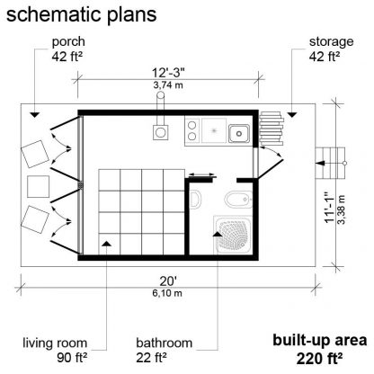 Planos de casa pequeña elevada Susan - Imagen 5