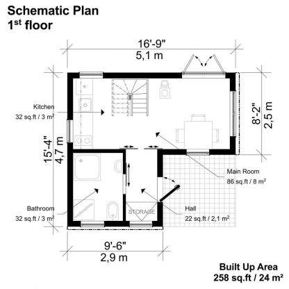 Planos de casa pequeña de 2 dormitorios Magdalene - Imagen 5