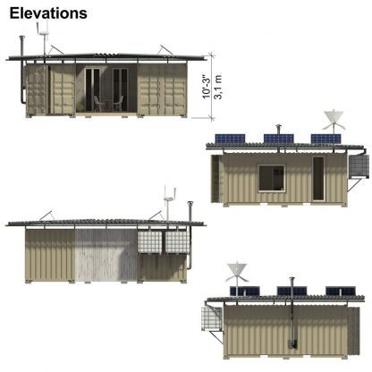 Planos de casa de dos contenedores de envío - Imagen 8