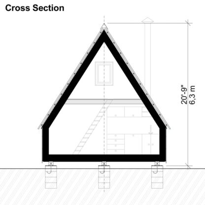 Planos de cabaña Weekender con estructura en forma de A - Imagen 9