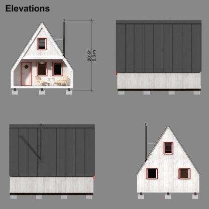 Planos de cabaña Weekender con estructura en forma de A - Imagen 10