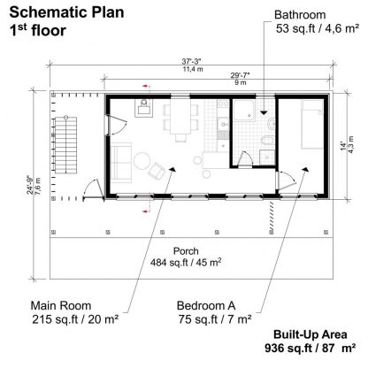 Planos de la casa con estructura de madera Jasmine - Imagen 5